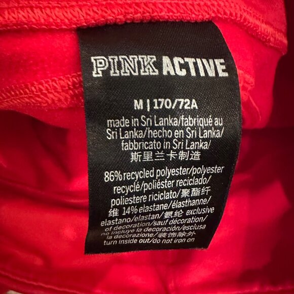 PINK ACTIVE WOMENS RED LEGGINGS MEDIUM - Picture 6 of 7